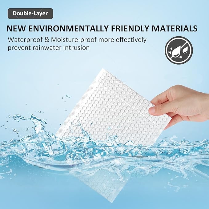 Bubble Mailers 6x12'' 100 Pack and 24PCS Fragile Stickers White Thick Waterproof Padded Poly Envelopes Bubble Wrap Mailers Self Seal Shipping Bags for Mailing Small Business Homes Envelope Mailers #0