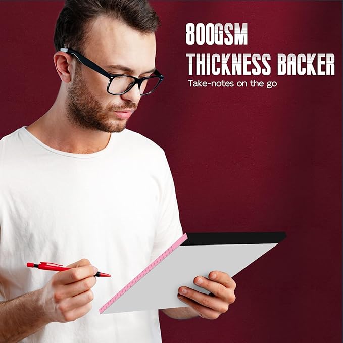 Pink Legal Pads 8.5 x 11 Wide Ruled Notepads, 3 Pack Note Pads 8.5 x 11 Lined Paper Pink Writing Pads 30 Sheets per Notepad Double-Side Printed Colored Legal Pads 8.5 x 11 for Home, Office, School