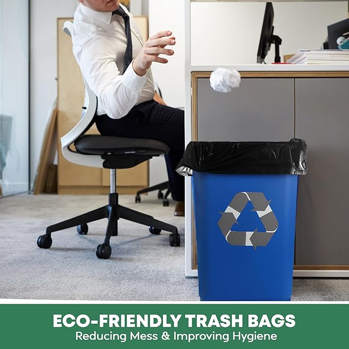 95 Gallon Heavy Duty Trash Bags | 25 Bags w/Ties | Super Large Garbage bags | 1.5 MIL Thickness for Yard, Home and Office Cleanup Disposal - TrashMaster (50)