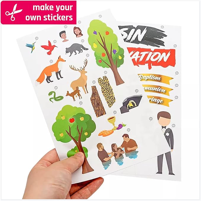 Printable White Sticker Labels, 50 Sheets 8.5" x 11" Full Sheet Label Stickers Paper for Laser & Inkjet Printer - Matte, 50 Labels