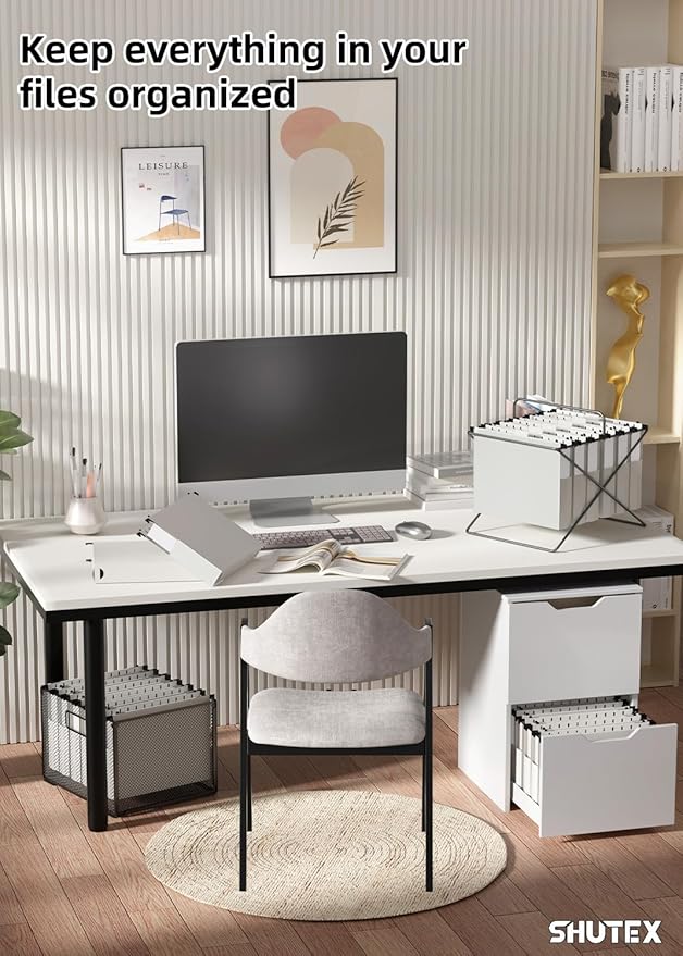 Extra Capacity Plastic Hanging File Folders,12 Pack Reinforced Hang Folder,Heavy Duty 7 Inch Expansion,Filing Cabinet Folders Letter Size for Bulk Files/Medical Charts(Glacier Gray)