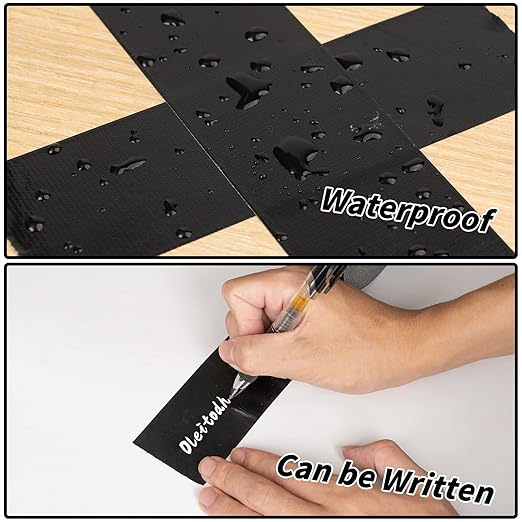 22 Pack Black Duct Tape Bulk, 2 Inch Heavy Duty (Total 660 Yards), Strong No Residue All-Weather Tape, Tear by Hand, Multi-Use for Indoor