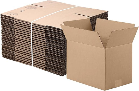 The Boxery 9"x9"x5" Brown/Kraft Corrugated Cardboard Shipping Boxes 25-Pack | Mailing, Packing, Moving & Storage for Business/Home – Durable - Eco-Friendly, Recyclable - Made in the USA