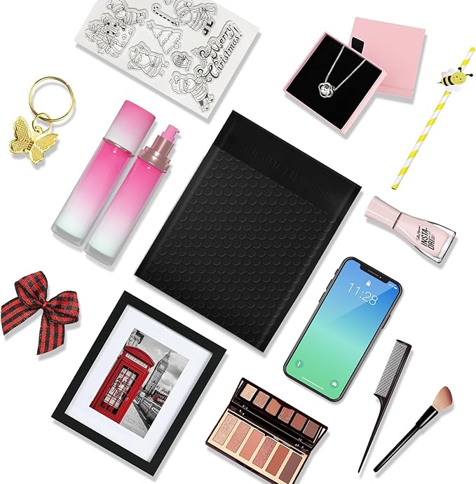 105 Pack Bubble Mailers 6x10inch Padded Envelopes Thin Mailing Envelopes Waterproof Bubble Opaque Padded Mailers Self Seal Adhesive Shipping Bags for Mailing Jewelry Makeup Small Business