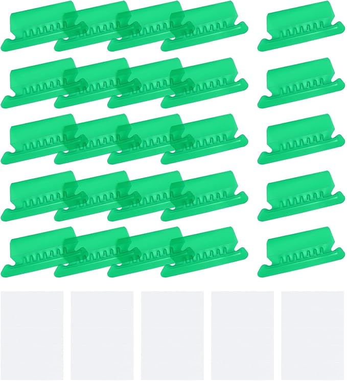 uxcell Hanging File Folder Tabs, 2 Inch Insertable Tabs and Inserts Plastic Clear File Organizer Labels Filing for Folder Quick Identification, Green, 50 Pcs