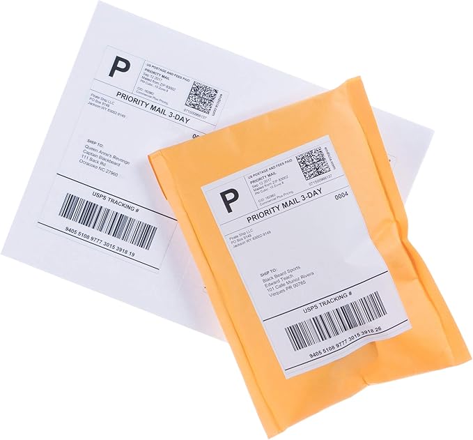8.5" x 5.5" Half Sheet Self Adhesive Shipping Labels for Laser or Inkjet Printer (20000 Labels)