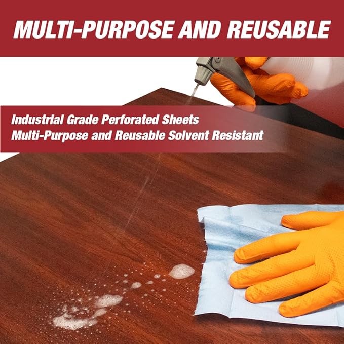 Lint Free Cleaning Towels Pack of 100 Sheets 9" x 17" (BLUE)