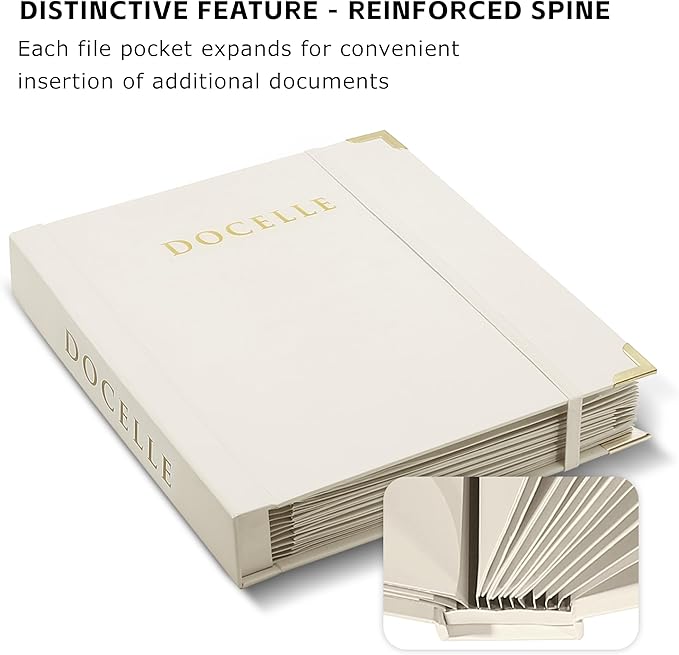 Important Document Organizer with Labels Expanding File Folder Storage Binders for Important Papers, Birth Certificates, Passports and Letters