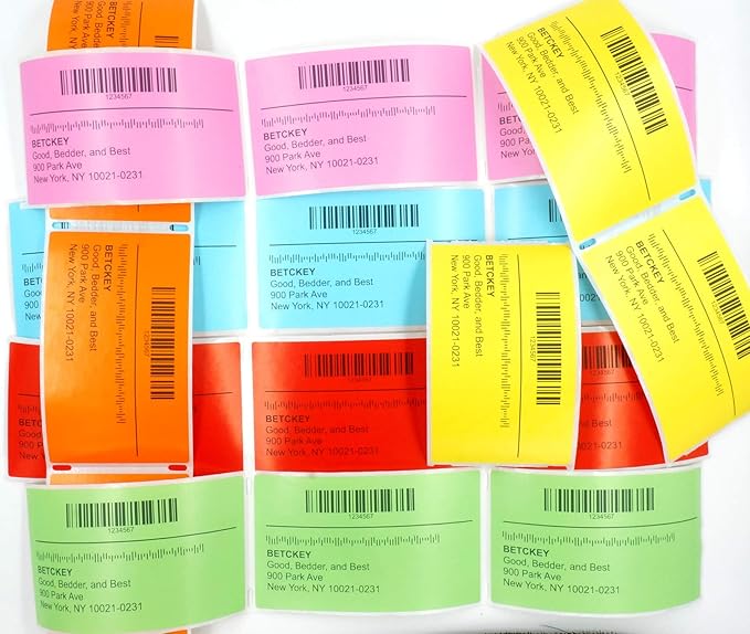 BETCKEY Colored Labels Compatible with Dymo 99019 (2-5/16" x 7-1/2") for Files, Folder, Binders, Compatible for Dymo LabelWriter Thermal 450, 4XL & Zebra Printers [6 Rolls, 900 Labels, Light Blue]