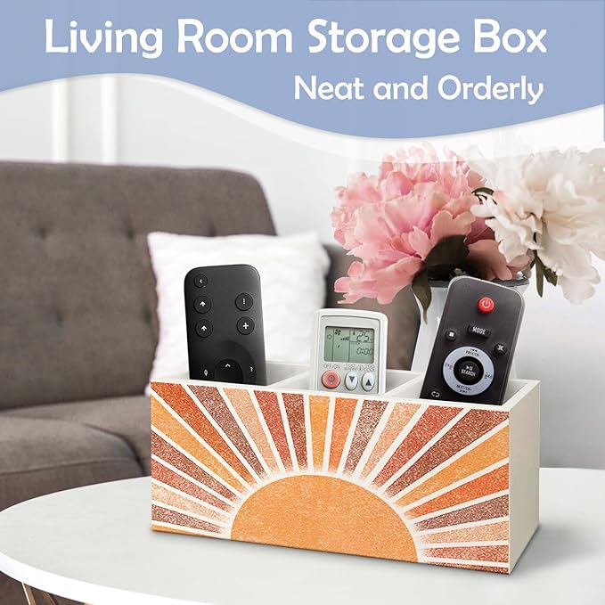 SNNDER Boho Office Desk Accessories, Retro Boho Sun Sunshine Sunrise Sunset Pen Pencil Holder Organizer for Home Office Desk Accessories