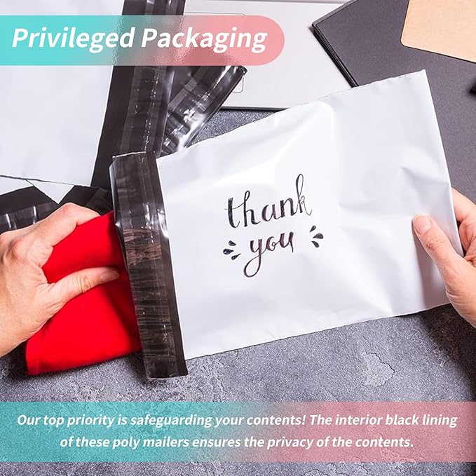 10" x 13" Poly Mailers Shipping Mailing Envelopes Bags, Envelopes Shipping Bags Self Sealing 2.5Mil (2000 Bags)