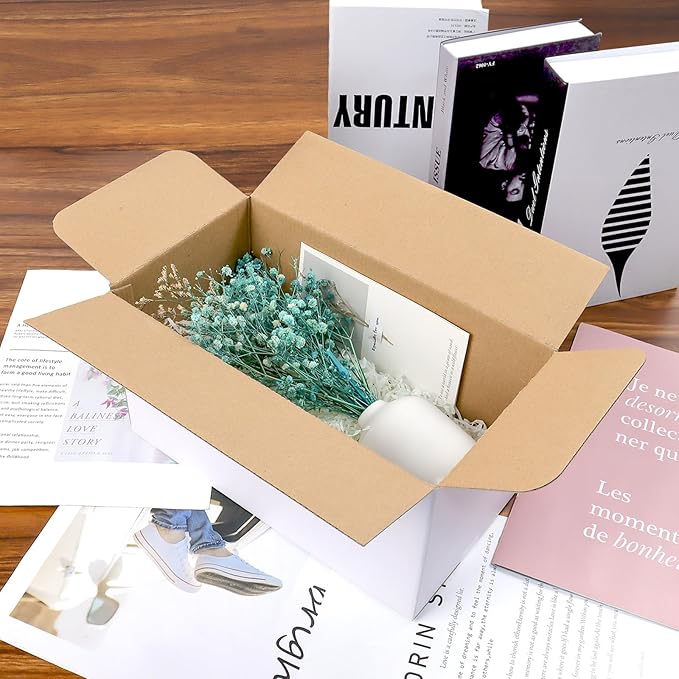 10x7x6 White Shipping Boxes, 30-Pack Mailing Boxes for Small Business, Corrugated Cardboard for Shipping, Packaging