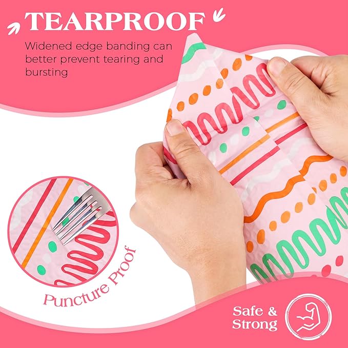 Metronic Bubble Mailers 8.5x12" 40pc Usable Size 8.5x11,Waterproof Mailing Padded Envelopes for Small Business,Cushioning Bubble Wrap Mailer Bags,Shipping Envelopes for Gift,Small Items Color Ribbon