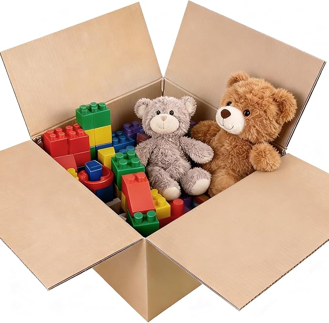 Double Wall Large Packing Boxes for Moving,12 Pack Heavy Duty 20" x 20" x 15" Cardboard Moving/Shipping Boxes for Home,Office,Warehouse (20" x 20" x 15")