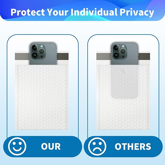 105 Pack White Bubble Mailers 3.5x5 inch Padded Envelopes Thin Mailing Envelopes Waterproof Bubble Opaque Padded Mailers Self Seal Adhesive Shipping Bags for Mailing Jewelry Makeup Small Business