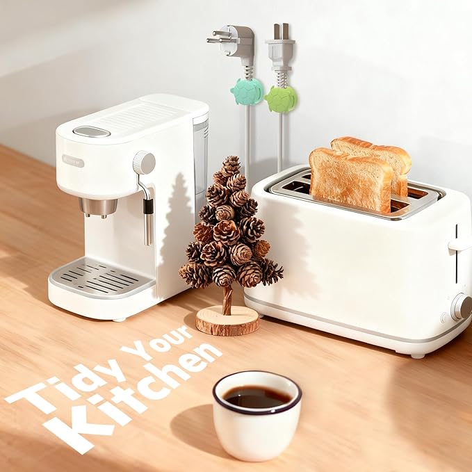 8 Pack Rotatable Cable Clips, Cord Organizer Spring Clip Cord Holder for Nightstand Cable Holders for Cords Charging Cable Organizers Cable Management for Desk Office Car Wall (Multicolor)