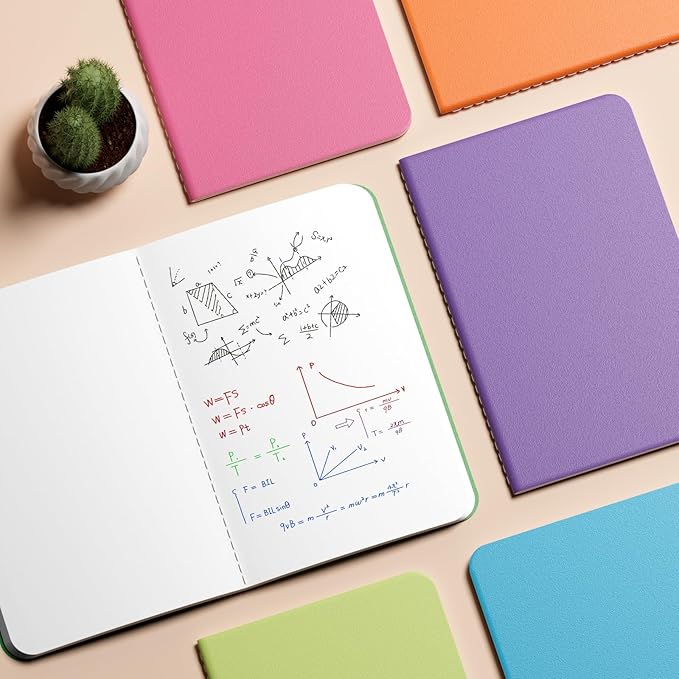 12 PCS Colorful Blank Notebook Journals Bulk, 60 Pages, 5.5 x8.3 inch, A5 Unlined Travel Journal Set for Travelers, Kids, Students and Office, Writing Drawing Sketchbook Diary Subject Notebooks