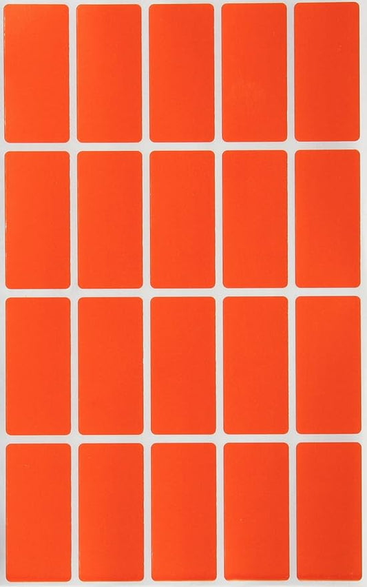 Royal Green Rectangle Color-Coding Labels 1.57 inch x 0.75 inch Orange (40mm x 19mm) - 2000 Pack
