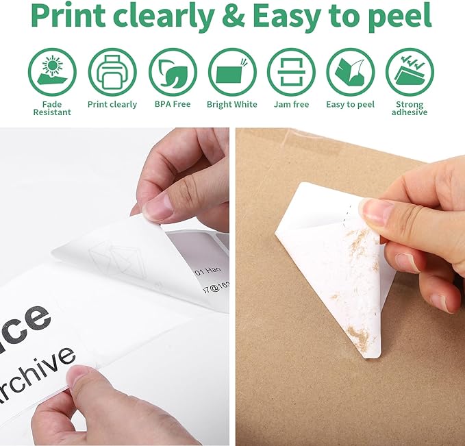 Compatible with DYMO LabelWriter 450 Labels, 30256 2-5/16" x 4" (59mm x 102mm) LW White Paper Shipping Label Work with 450 Twin Turbo, 4XL Printers [8 Rolls, 300 Counts/Roll]