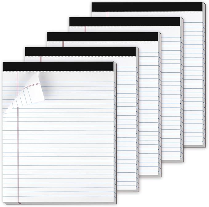WINKIO Legal Pads Refills Note Pads, Writing Pads, Memo Pads Lined Writing Note Pads Letter Size Legal Pad College Ruled Pads Legal Rule for School Office Supplies