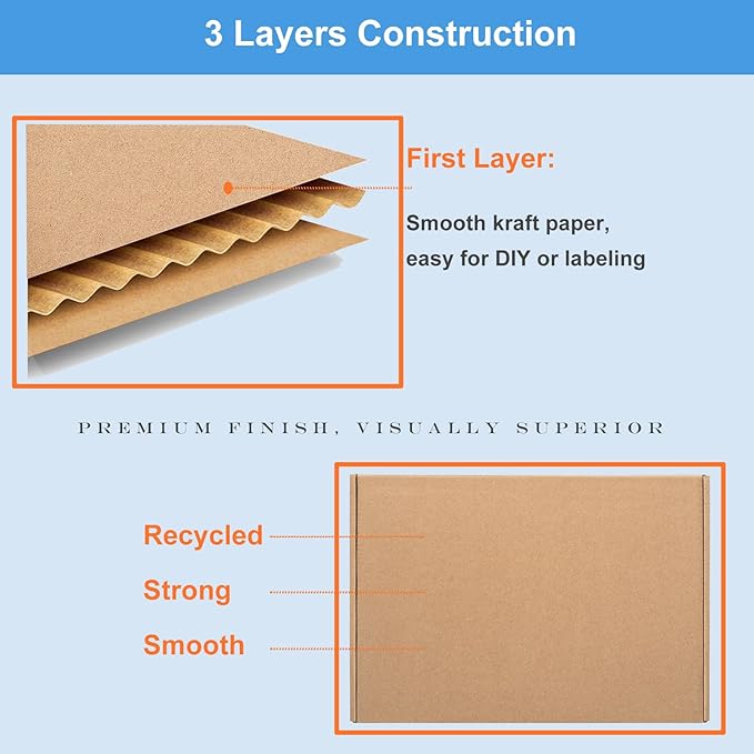 Shipping Boxes 12x9x4 Inches 20 Pack Corrugated Cardboard Mailing Boxes for Small Business, Kraft Medium Literature Mailer Packaging Supplies Brown