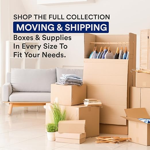 BOX USA Moving Boxes Large Heavy Duty 18x18x24 (6-Pack) Corrugated Cardboard Box for Shipping, Mailing, Packing, Packaging and Storage 18"L x 18"W x 24"H