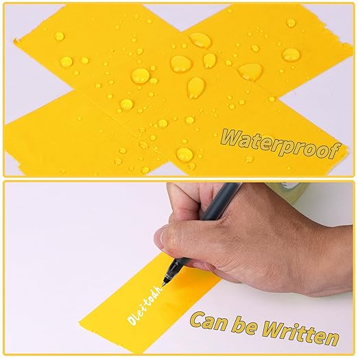 22 Pack Yellow Duct Tape Heavy Duty,8.3 Mil Thickness,2 Inches x 30 Yards,Strong Industrial Strength,Flexible,No Residue,Waterproof and Tear by Hand,Multi-Use for Indoor & Outdoor Repairs