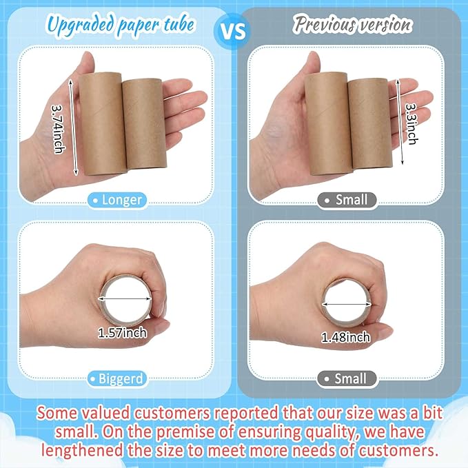 Henoyso 100 Packs Cardboard Tubes for Craft 1.57 x 3.74 Inches DIY Empty Toilet Paper Rolls Craft Cardboard Paper Round Tubes Christmas Gift School Classroom Art Supplies for Kid (Coffee Series)