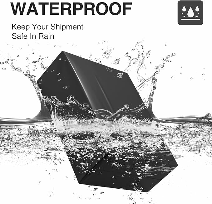 UCGOU Poly Mailers 14.5x19 Inch Black 100 Pack Large Shipping Bags #7 Strong Thick Mailing Envelopes Self Sealing Adhesive Waterproof and Tear Proof Boutique Packaging Postal for Clothing