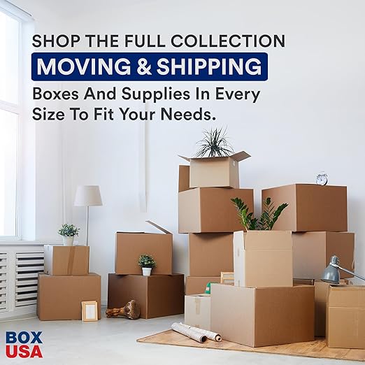 BOX USA Moving Boxes Small 16"L x 10"W x 10"H 10-Pack - Corrugated Cardboard Box for Shipping, Mailing, Packing, Packaging and Storage