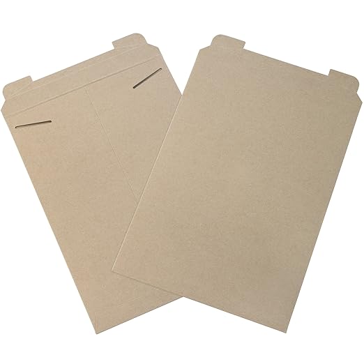 AVIDITI Cardboard Mailers Stay Flats Rigid Flat Mailer 13"W x 18"L, 100-Pack | Stayflats Envelope Keeping Photo, Document, Artwork Protected During Mailing and Shipping, Small & Large Sizes 13x18 1318