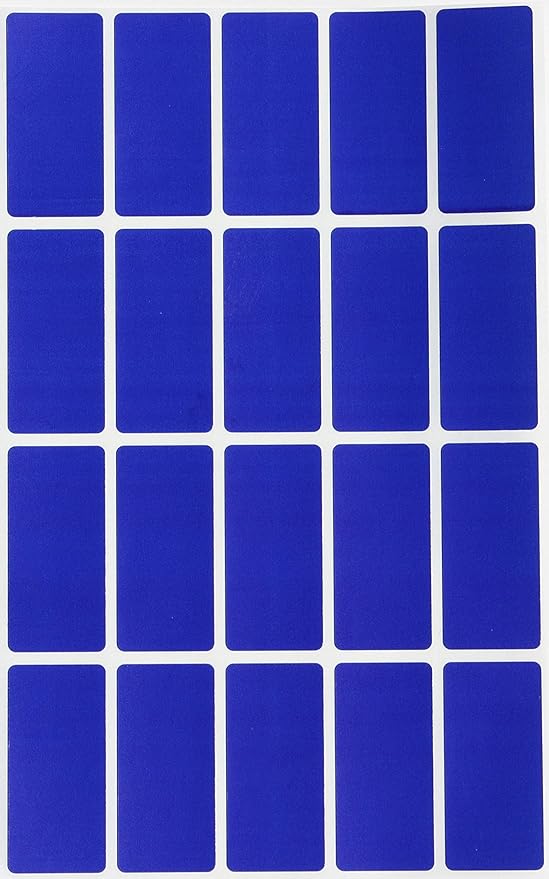 Small Rectangular Label Stickers 1.57 inch x 0.75 inch - 2160 Pack, Blue Color-Coding Labels (40mm x 19mm)
