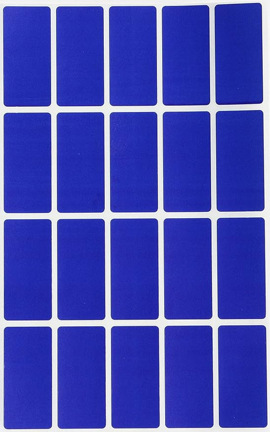 Small Rectangular Label Stickers 1.57 inch x 0.75 inch - 2160 Pack, Blue Color-Coding Labels (40mm x 19mm)