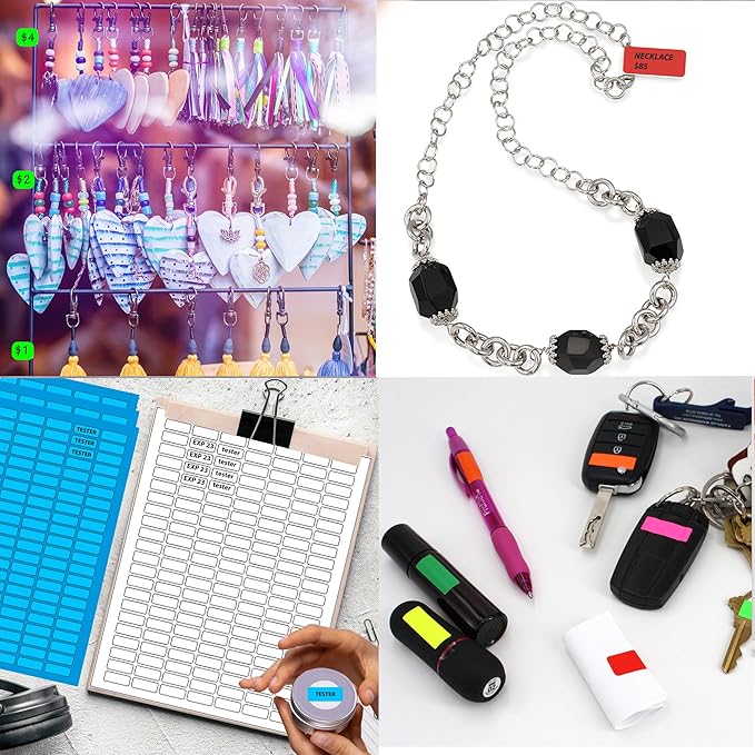 Sticker Label Sheets Bulk Printable Paper Labels in Metallic Silver 1 inch x 0.375 inch - 1540 Pack, 10 Sticker Sheets for Laser Printing with Template Included by Royal Green