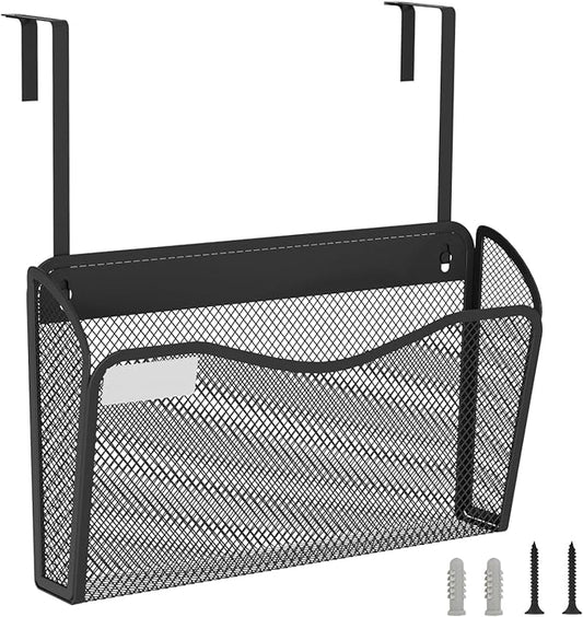 Wall File Organizer, Mesh Hanging File Organizer, Home Office Organization and Storage, 1 Pockets Document Magazine Rack