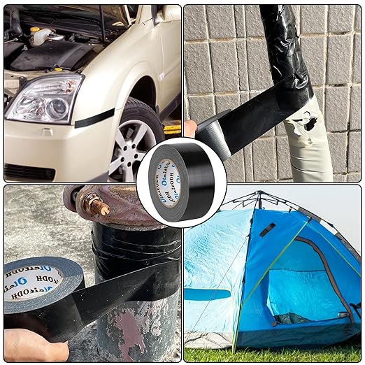 22 Pack Black Duct Tape Bulk, 2 Inch Heavy Duty (Total 660 Yards), Strong No Residue All-Weather Tape, Tear by Hand, Multi-Use for Indoor