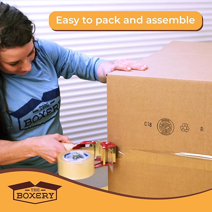 The Boxery 10"x10"x8" Brown/Kraft Corrugated Cardboard Shipping Boxes 100-Pack | Mailing, Packing, Moving & Storage for Business/Home – Durable - Eco-Friendly, Recyclable - Made in the USA