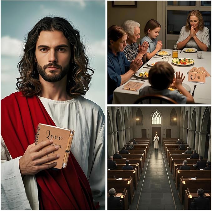 40 Pcs/20 Set Christian Gifts Spiral Notebooks Bulk Journals with Christian Pens Prayer Journal for Women and Men, Christmas Gifts for Church Members, Bible Study Groups & Church Families,Small Notepad (4.33" x 5.43")