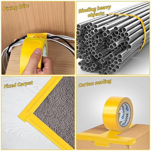 22 Pack Yellow Duct Tape Heavy Duty,8.3 Mil Thickness,2 Inches x 30 Yards,Strong Industrial Strength,Flexible,No Residue,Waterproof and Tear by Hand,Multi-Use for Indoor & Outdoor Repairs