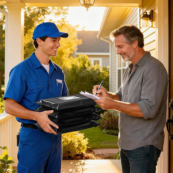 Metronic Poly mailers 12x15.5'' 500pcs with 4x6 Thermal Labels 500 Labels Bulk, Strong Adhensive Shipping Bags for Clothing,Waterproof Shipping Envelopes Mailing Bags for Small Business,Black