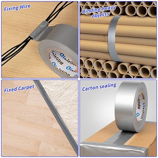 22 Pack Silver Duct Tape Bulk, 2 inch X 660 Yards, Heavy Duty Waterproof, Strong No Residue All-Weather Duct Tape, Tear by Hand, Multi-Use for Indoor & Outdoor Repairs, Industrial, Professional Use