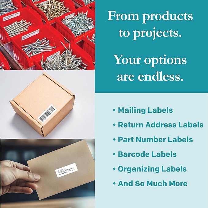 Premium Label Supply White Sticker Return Address Labels – 1-3/4" x 2/3" – Laser/Inkjet Compatible – (60 per Sheet), 1000 Sheets – 60,000 Total Adhesive Labels