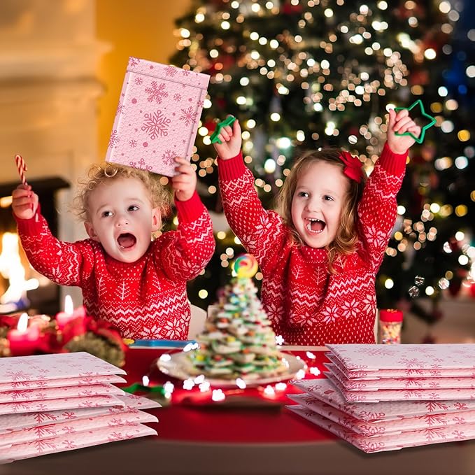Metronic Christmas Bubble Mailers 6x10" 50pc Usable Size 6x9,Waterproof Mailing Padded Envelopes for Small Business,Cushioning Bubble Wrap Mailer Bags,Shipping Envelopes for Gift,Small Items Snowflake