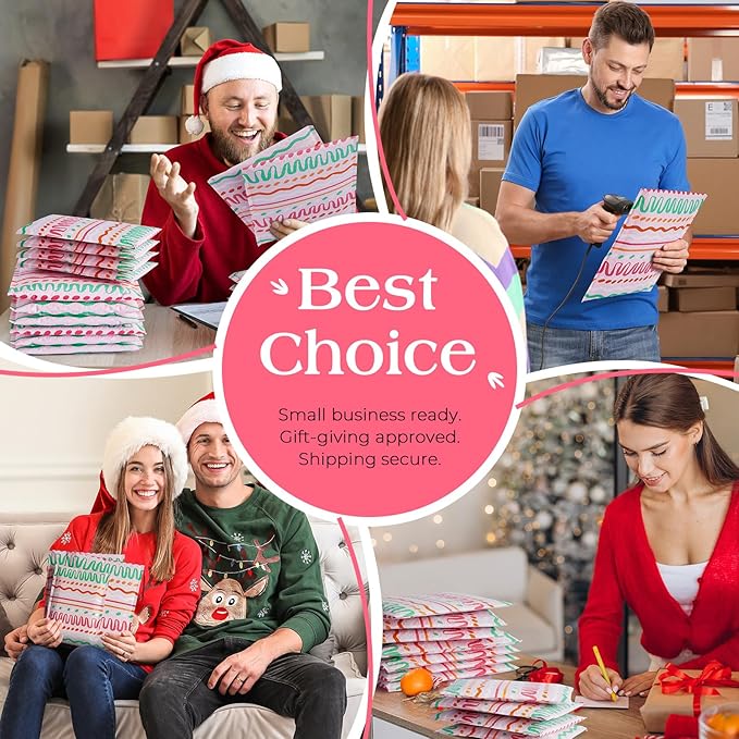 Metronic Bubble Mailers 8.5x12" 240pc Usable Size 8.5x11,Waterproof Mailing Padded Envelopes for Small Business,Cushioning Bubble Wrap Mailer Bags,Shipping Envelopes for Gift,Small Items Color Ribbon