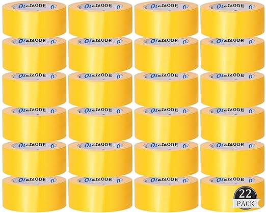 22 Pack Yellow Duct Tape Heavy Duty,8.3 Mil Thickness,2 Inches x 30 Yards,Strong Industrial Strength,Flexible,No Residue,Waterproof and Tear by Hand,Multi-Use for Indoor & Outdoor Repairs