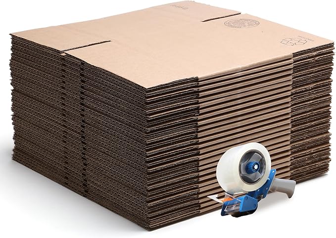 The Boxery 10"x6"x4" Brown/Kraft Corrugated Cardboard Shipping Boxes 100-Pack | Mailing, Packing, Moving & Storage for Business/Home – Durable - Eco-Friendly, Recyclable - Made in the USA