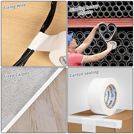 22 Pack White Duct Tape Bulk - 660 Yards x 2 Inch Heavy Duty Tape, Strong No Residue All-Weather, Tear by Hand, Multi-Use for Indoor & Outdoor Repairs, Industrial, Professional Use