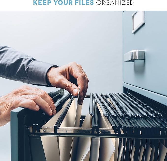 Manila Folders 8.5 x 11, Letter Size 100-Pack - File Folders for Documents 1/3-Cut Tabs, Assorted Positions, Folder Organizer for Home, Office or Classroom | Bulk Pack, Made in USA