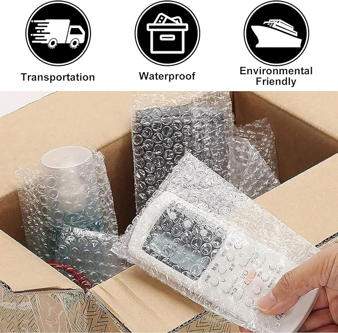 300PCS Bubble Out Bags Pouches, 4"x 6" Self-Seal Bubble Pouches Bags, Clear Double Walled Cushioning Bags Bubble Bags for Small Busines, Packing, Shipping, Mailing and Storage