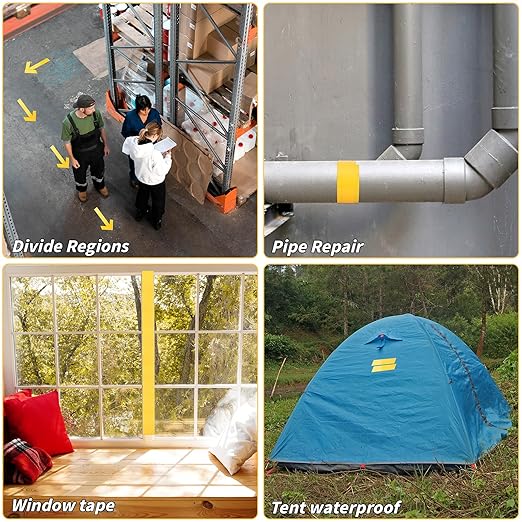 22 Pack Yellow Duct Tape Heavy Duty,8.3 Mil Thickness,2 Inches x 30 Yards,Strong Industrial Strength,Flexible,No Residue,Waterproof and Tear by Hand,Multi-Use for Indoor & Outdoor Repairs